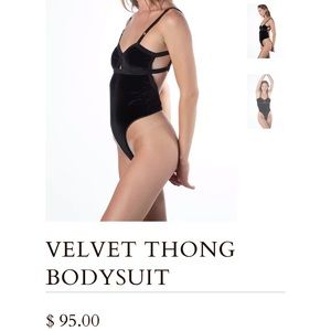 Solstice intimates velvet thong bodysuit
